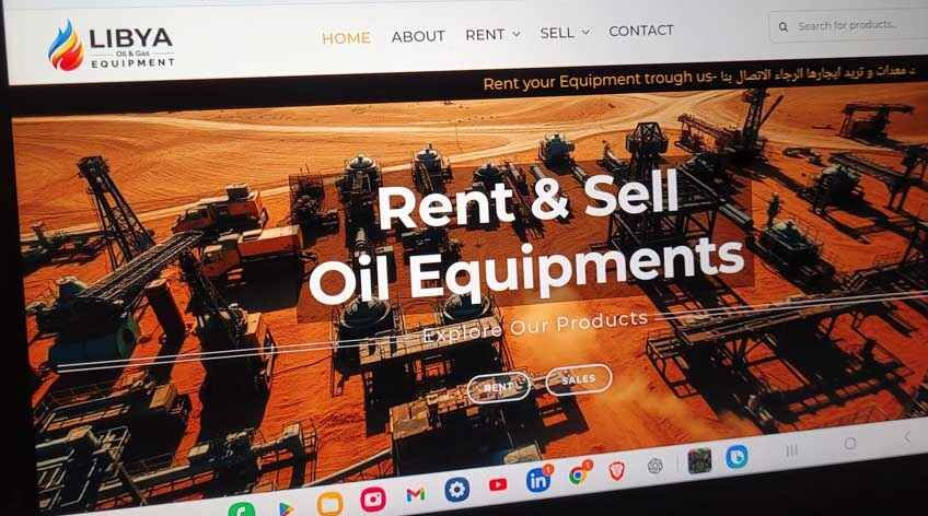 Libya Oil And Gas Equipment Website ScreenShot